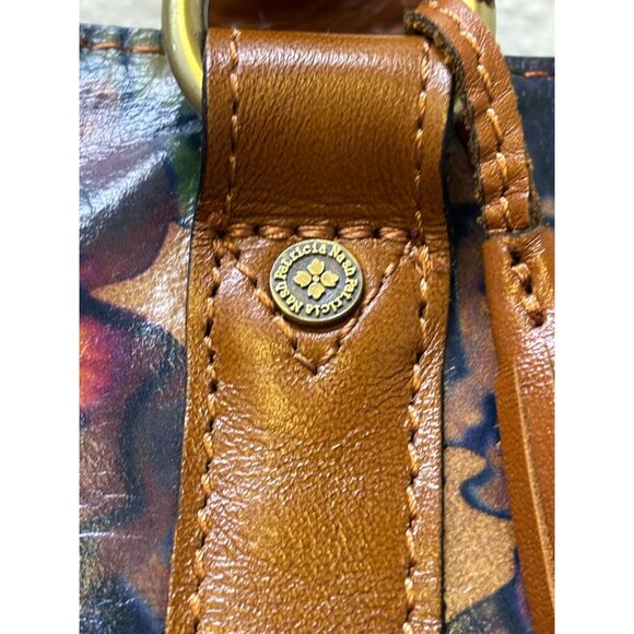 Patricia Nash Leather Tote Purse With Floral Print & Braided Handles - Picture 11 of 11